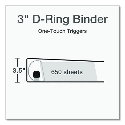 Premier Easy Open ClearVue Locking Slant-D Ring Binder, 3 Rings, 3" Capacity, 11 x 8.5, Black