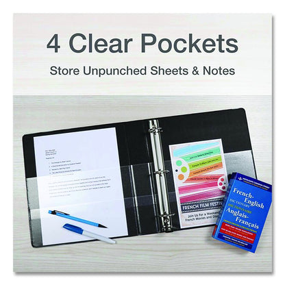 Premier Easy Open ClearVue Locking Slant-D Ring Binder, 3 Rings, 3" Capacity, 11 x 8.5, Black