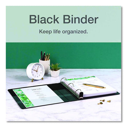 Premier Easy Open ClearVue Locking Slant-D Ring Binder, 3 Rings, 3" Capacity, 11 x 8.5, Black