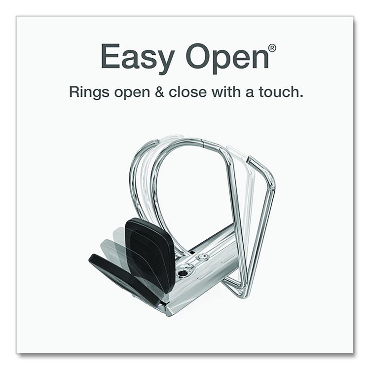 Premier Easy Open ClearVue Locking Slant-D Ring Binder, 3 Rings, 4" Capacity, 11 x 8.5, Black