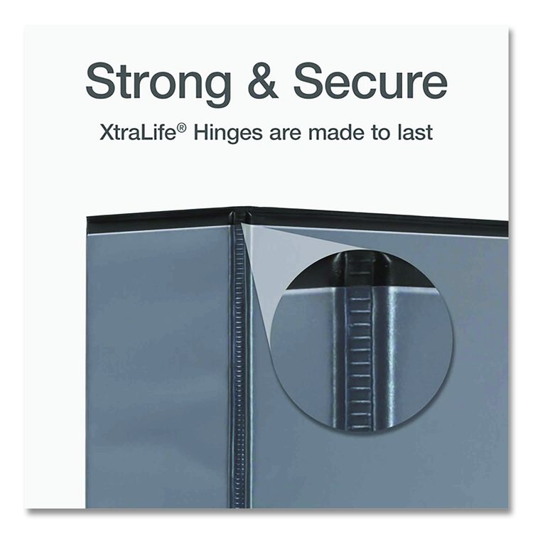 Premier Easy Open ClearVue Locking Slant-D Ring Binder, 3 Rings, 4" Capacity, 11 x 8.5, Black