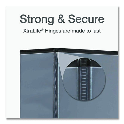 Premier Easy Open ClearVue Locking Slant-D Ring Binder, 3 Rings, 4" Capacity, 11 x 8.5, Black