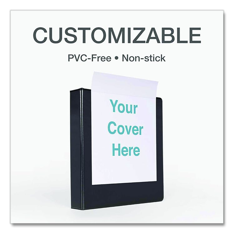 Premier Easy Open ClearVue Locking Slant-D Ring Binder, 3 Rings, 4" Capacity, 11 x 8.5, Black