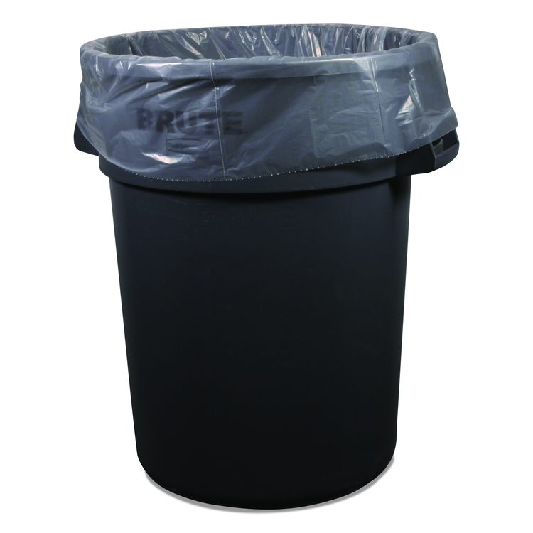 Linear Low-Density Can Liners with Dual-Dispense Box, 55 gal, 1.3 mil, 40" x 53", Clear, 100/Carton