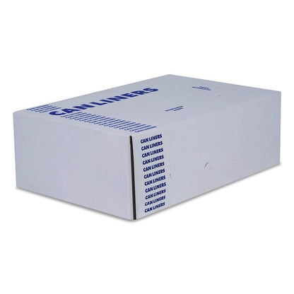 Linear Low-Density Can Liners with Dual-Dispense Box, 55 gal, 1.3 mil, 40" x 53", Clear, 100/Carton