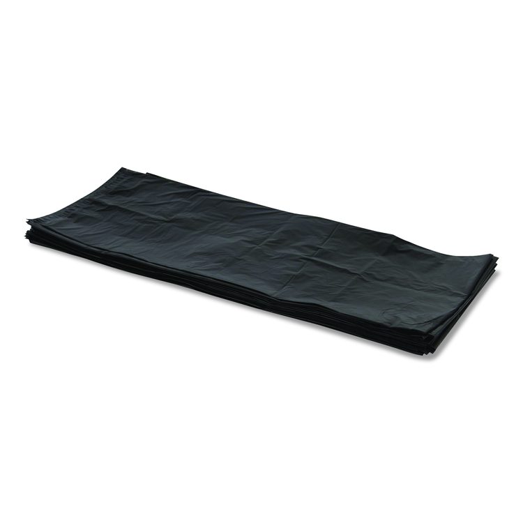 Linear Low Density Can Liners, 56 gal, 1.5 mil, 46' x 50", Black, 100/Carton