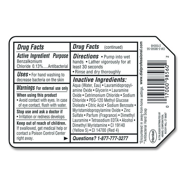 Antibacterial Gold Liquid Hand Soap Refill for Versa Dispenser, Floral Scent, 15 oz, 6/Carton