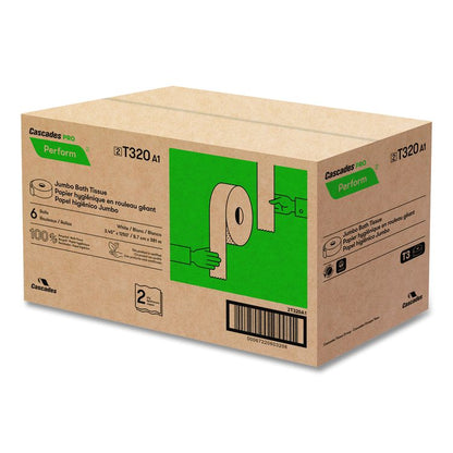 Perform Bath Tissue for Tandem Dispensers, Septic Safe, 2-Ply, 3.45" x 1,250 ft, White,  6 Rolls/Carton