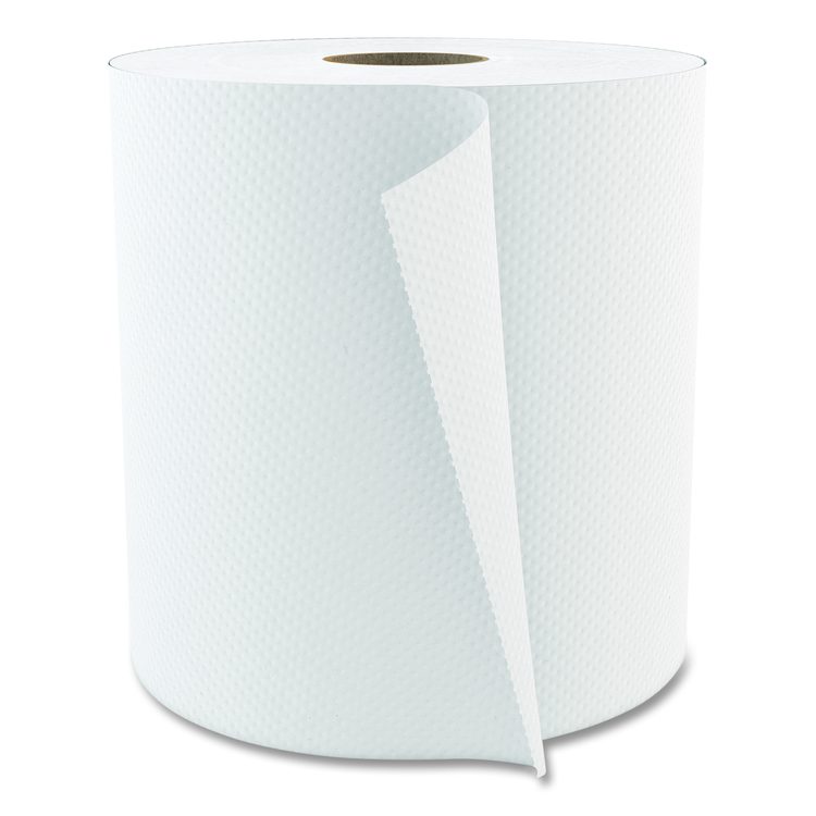 Select Roll Paper Towels, 1-Ply, 7.9" x 800 ft, White, 6 Rolls/Carton