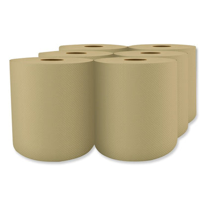 Select Roll Paper Towels, 1-Ply, 7.9" x 800 ft, Natural, 6/Carton