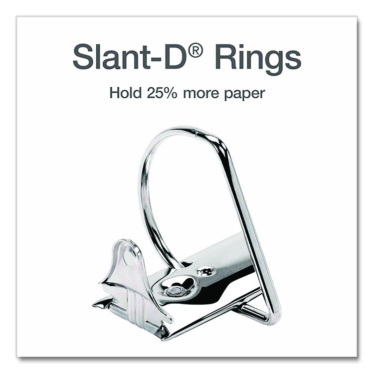 XtraLife ClearVue Non-Stick Slant-D Ring Binder, 3 Rings, 2" Capacity, 11 x 8.5, White