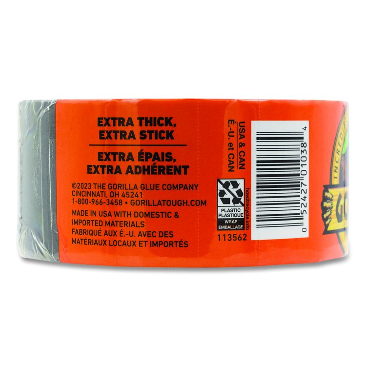 Gorilla Tape, 3" Core, 1.88" x 10 yds, Black