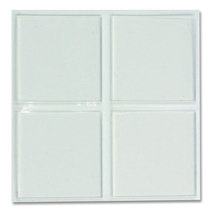 Tough and Clear Double-Sided Mounting Tape Squares, Permanent, Holds Up to 0.58 lb, 1" x 1", Clear, 24/Pack