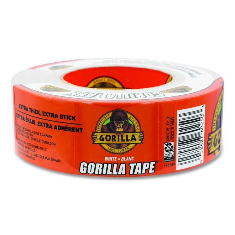 Gorilla Tape, 3" Core, 1.88" x 30 yds, White