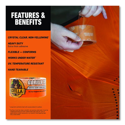 Crystal Clear Tape, 3" Core, 1.88" x 18 yds