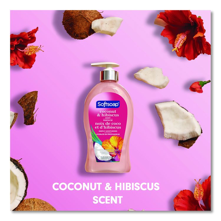 Liquid Hand Soap Pump, Coconut and Hibiscus Scent, 11.25 oz