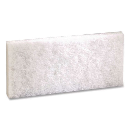 Doodlebug White Utility and Burnish Pads, 4.62 x 10, White, 10/Carton