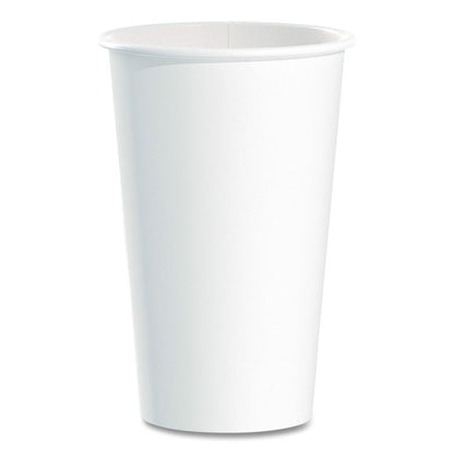 Paper Hot Cups, 16 oz, White, 50/Pack