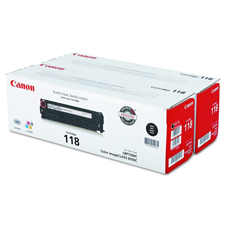 2662B004 (118) Toner, 3,400 Page-Yield, Black, 2/Pack