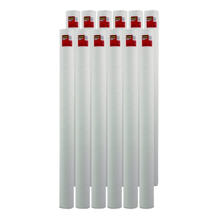 Mailing Tube, 48" Long, 4" Diameter, White, 12/Carton