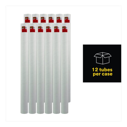 Mailing Tube, 48" Long, 4" Diameter, White, 12/Carton