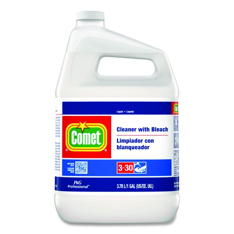 Cleaner with Bleach, Liquid, One Gallon Bottle