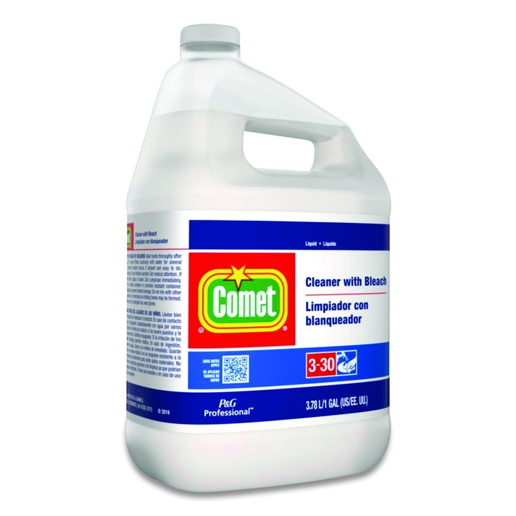 Cleaner with Bleach, Liquid, One Gallon Bottle
