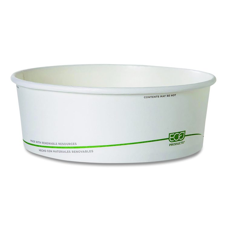 GreenStripe Paper Food Containers, 32 oz, 7.28" dia x 2.48", White, 300/Carton
