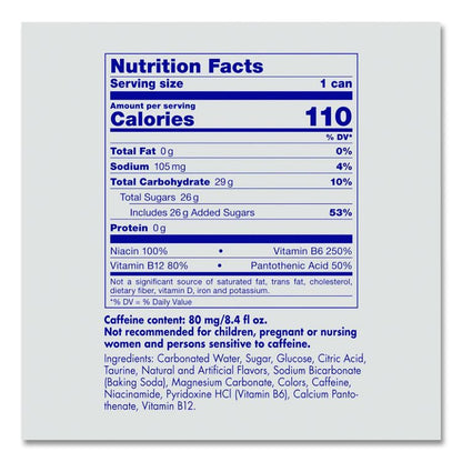Energy Drink, Original Flavor, 8.4 oz Can, 24/Carton