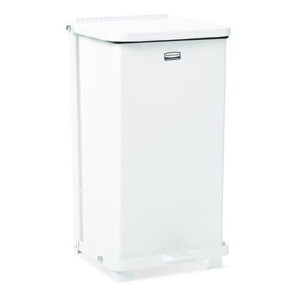 Defenders Heavy-Duty Steel Step Can, 6.5 gal, Steel, White