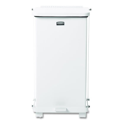 Defenders Heavy-Duty Steel Step Can, 6.5 gal, Steel, White