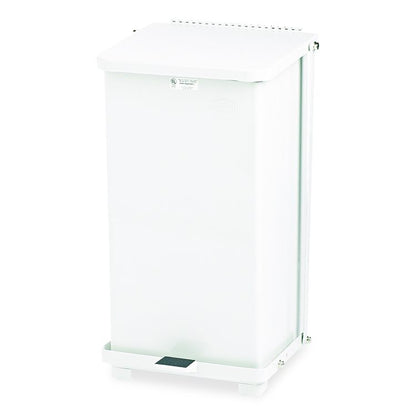 Defenders Heavy-Duty Steel Step Can, 6.5 gal, Steel, White