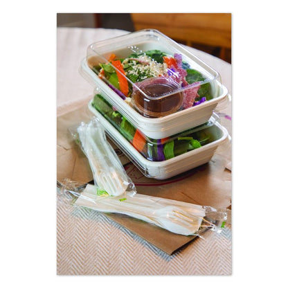 WorldView Vanguard Rectangular Container, 32 oz, 4.71 x 7.01 x 1.04, White, Sugarcane Fiber, 400/Carton