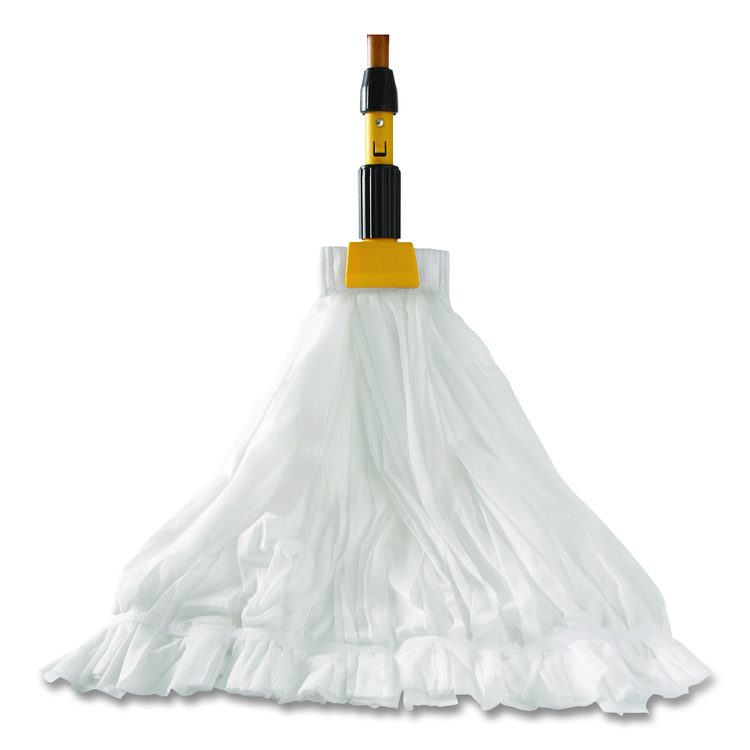 Disposable Mop, Nonwoven Fiber, #24, 5" Headband, White