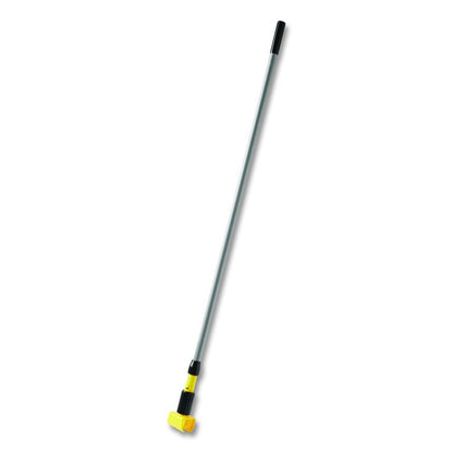 Gripper Vinyl-Covered Aluminum Mop Handle, 1.13" dia x 60", Gray/Yellow