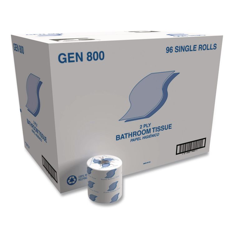 Bath Tissue, Septic Safe, 2-Ply, White, 420 Sheets/Roll, 96 Rolls/Carton