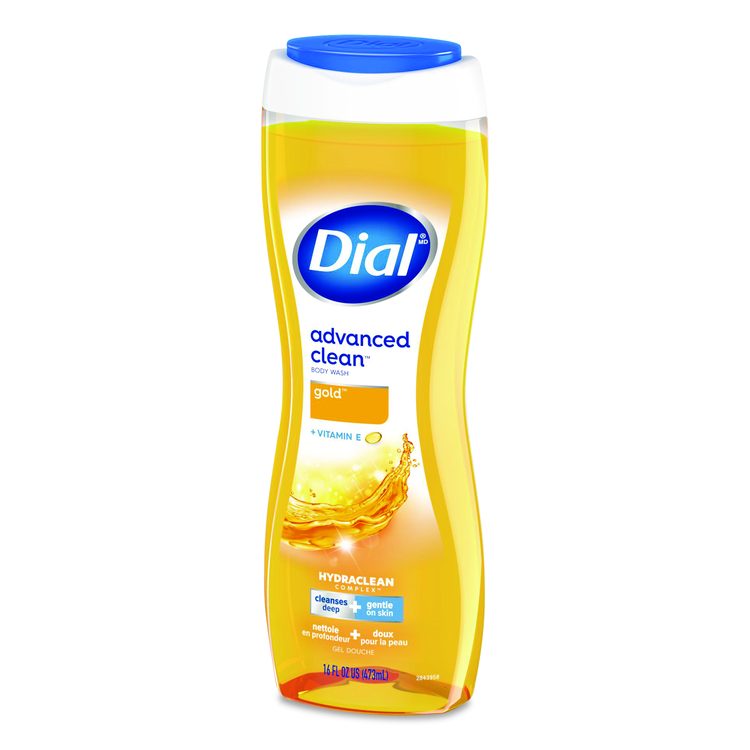 Body Wash Advanced Clean Gold, Original Gold Scent, 16 oz, 6/Carton
