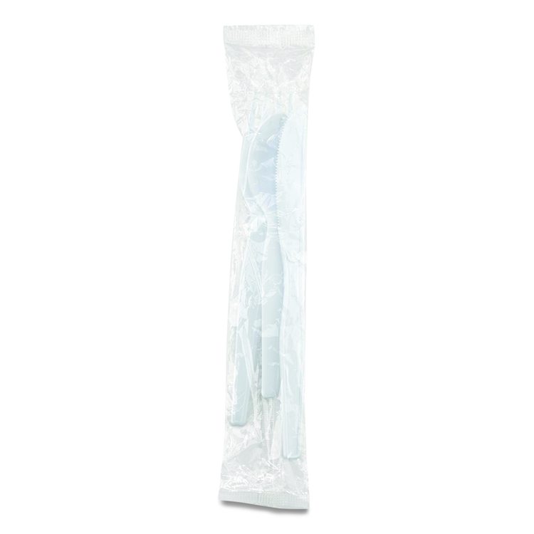 Heavyweight Polystyrene Cutlery, Fork/Knife/Teaspoon, Plastic, White, 250/Carton
