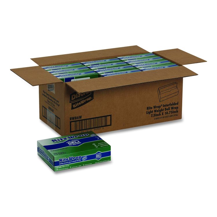 Dispens-A-Wax Waxed Deli Patty Paper, 10.75 x 7.5, 500/Box, 12 Boxes/Carton