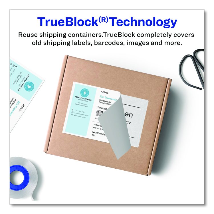 4 x 6 Shipping Labels with TrueBlock Technology, Inkjet/Laser Printers, 4 x 6, White, 20/Pack