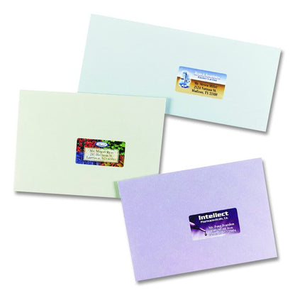 Vibrant Laser Color-Print Labels w/ Sure Feed, 1.25 x 2.38, White, 450/Pack