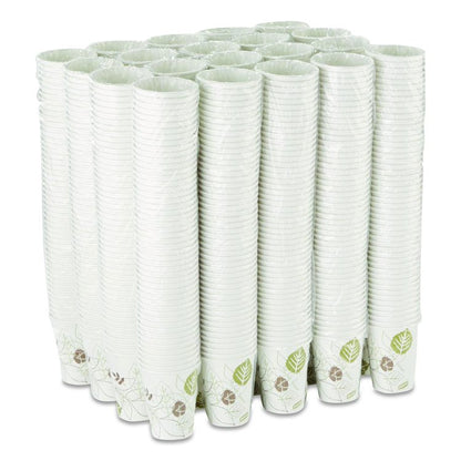 Pathways Paper Hot Cups, 12 oz, White/Brown, 50/Sleeve, 20 Sleeves/Carton