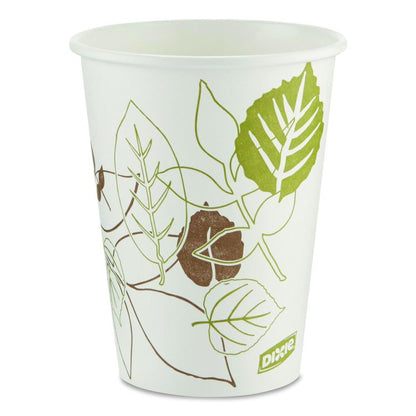 Pathways Paper Hot Cups, 12 oz, White/Brown, 50/Sleeve, 20 Sleeves/Carton