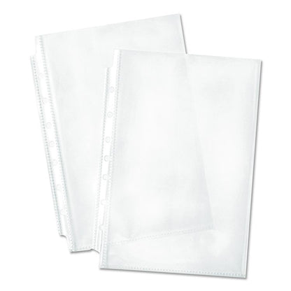 Mini Size Heavyweight Diamond Clear Sheet Protector, Side: 7-Hole Punched, Top Load 8.5 x 5.5 Insert, Clear Front, 25/Pack