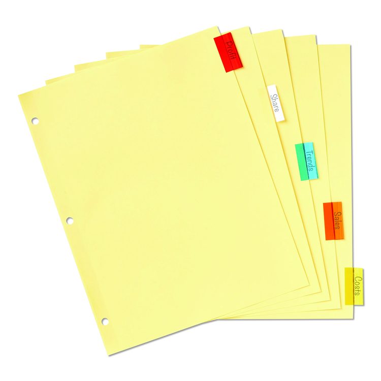 Plastic Insertable Dividers, 5-Tab, 11 x 8.5, Assorted Tabs, 1 Set