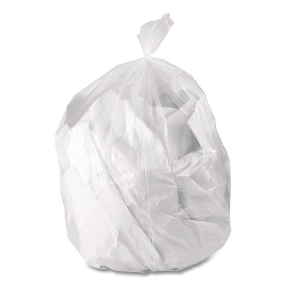 Low-Density Waste Can Liners, 32 gal, 0.9 mil, 33 x 44, Clear, Perforated Roll, 5 Bags/Roll, 20 Rolls/Carton