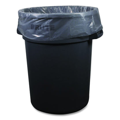 Low-Density Waste Can Liners, 44 gal, 1.3 mil, 37 x 50, Clear, Perforated Roll, 100/Carton