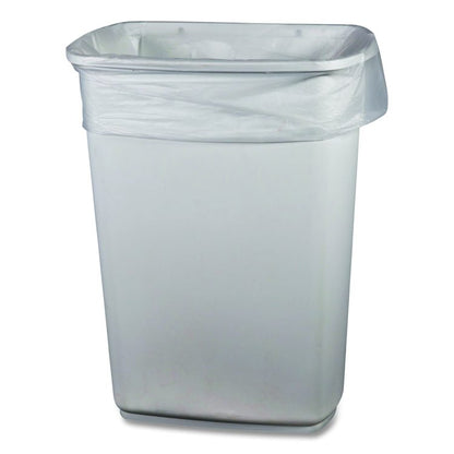 Low-Density Waste Can Liners, 33 gal, 0.65 mil, 33 x 39, Clear, Perforated Roll, 250/Carton