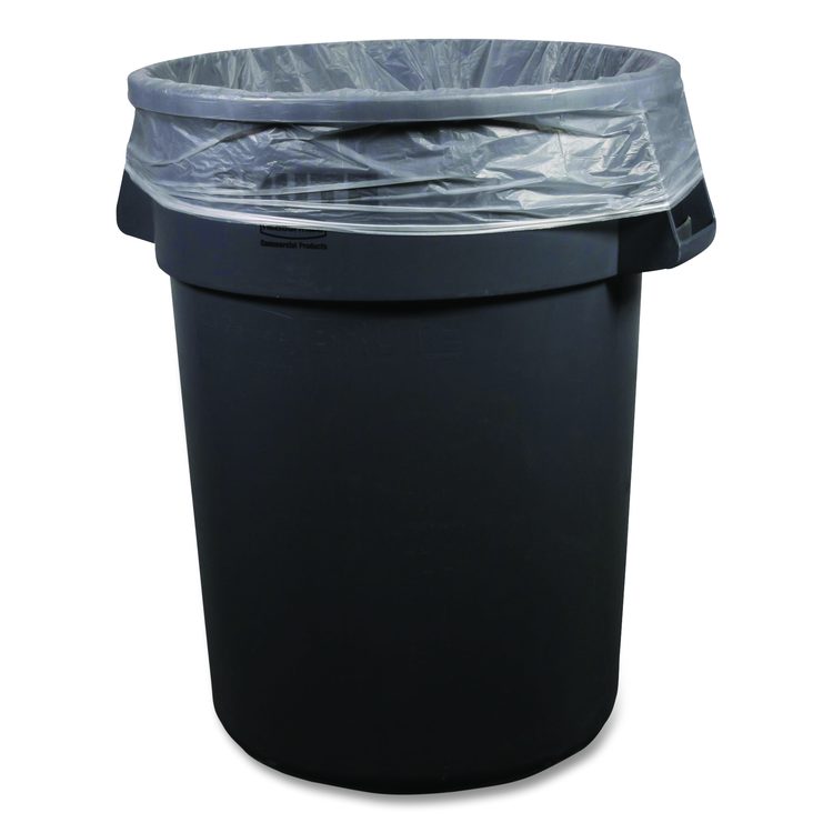 High-Density Can Liners, 45 gal, 12 mic, 40 x 48, Natural, Perforated Roll, 250/Carton