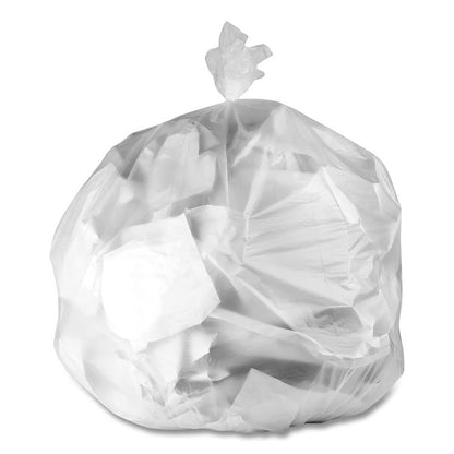 High-Density Can Liners, 45 gal, 22 mic, 40 x 48, Natural, Perforated Roll, 150/Carton